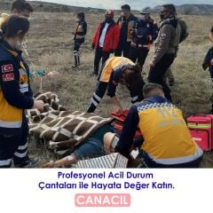 Canacil TK3871 TipT Profesyonel Medikal Sırt Çantası | Kırmızı | 1900 Denye Lüks Kumaş | Tasarım Tescilli