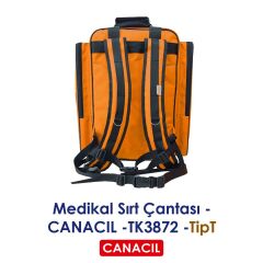 Canacil TK3872 TipT Profesyonel Medikal Sırt Çantası | Turuncu | 1900 Denye Lüks Kumaş | Tasarım Tescilli