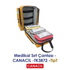Canacil TK3872 TipT Profesyonel Medikal Sırt Çantası | Turuncu | 1900 Denye Lüks Kumaş | Tasarım Tescilli