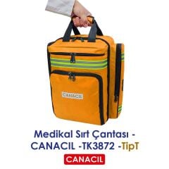 Canacil TK3872 TipT Profesyonel Medikal Sırt Çantası | Turuncu | 1900 Denye Lüks Kumaş | Tasarım Tescilli