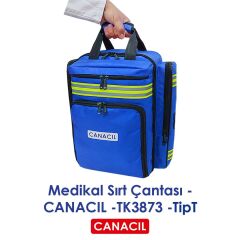 Canacil TK3873 TipT Profesyonel Medikal Sırt Çantası | Saks Mavi | 1900 Denye Lüks Kumaş | Tasarım Tescilli