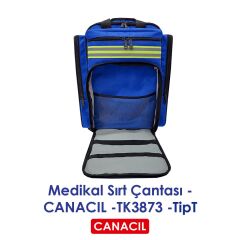 Canacil TK3873 TipT Profesyonel Medikal Sırt Çantası | Saks Mavi | 1900 Denye Lüks Kumaş | Tasarım Tescilli