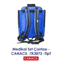 Canacil TK3873 TipT Profesyonel Medikal Sırt Çantası | Saks Mavi | 1900 Denye Lüks Kumaş | Tasarım Tescilli