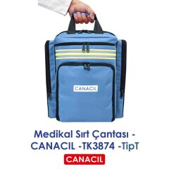 Canacil TK3875 TipT Profesyonel Medikal Sırt Çantası | Mavi | 1900 Denye Lüks Kumaş | Tasarım Tescilli