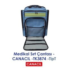 Canacil TK3875 TipT Profesyonel Medikal Sırt Çantası | Mavi | 1900 Denye Lüks Kumaş | Tasarım Tescilli
