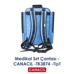 Canacil TK3875 TipT Profesyonel Medikal Sırt Çantası | Mavi | 1900 Denye Lüks Kumaş | Tasarım Tescilli