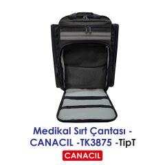 Canacil TK3875 TipT Profesyonel Medikal Sırt Çantası | Siyah | 1900 Denye Lüks Kumaş | Tasarım Tescilli