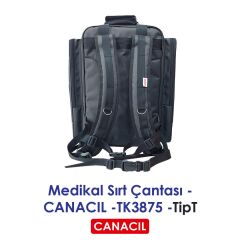 Canacil TK3875 TipT Profesyonel Medikal Sırt Çantası | Siyah | 1900 Denye Lüks Kumaş | Tasarım Tescilli