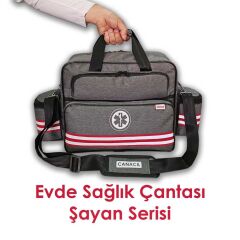 Canacil TK4138 Şayan Serisi Evde Sağlık ve Hemşire Çantası | Gri | Termal Bölmeli | Tasarım Tescilli