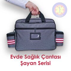 Canacil TK4138 Şayan Serisi Evde Sağlık ve Hemşire Çantası | Gri | Termal Bölmeli | Tasarım Tescilli