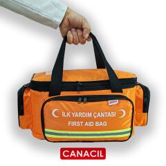 Canacil TK5332 Model-3 Profesyonel İlk Yardım Çantası | Turuncu | Reflektörlü | 50 cm