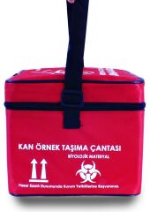 36'lı Kan Numune Taşıma Çantası | Kırmızı İmperteks | EPS İzolasyonlu | 2 Adet Buz Aküsü Hediyeli