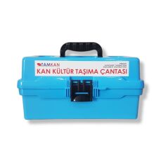 Profesyonel Kan Kültür Taşıma Çantası | 7 Şişe Kapasiteli | Mühürlenebilir Kilitli | Kırmızı