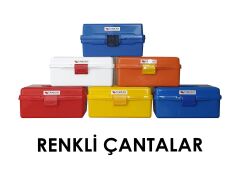 Renkli Medikal Taşıma Çantası | 32x17x16 cm | Boş Tasarım | Mühürlenebilir Kilitli
