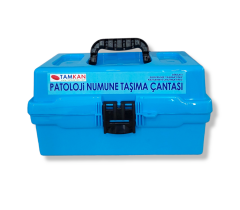 TK2320 Patolojik Örnek Taşıma Çantası | Mavi | Mühürlenebilir Kilitli | 32x17x16 cm