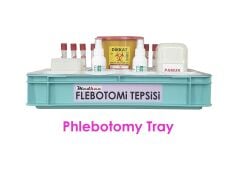 TK2130 Kulpsuz Flebotomi Kan Alma Tepsi Seti | Disposable İç Tepsili | Malzemeli Tam Set
