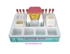 TK2130 Kulpsuz Flebotomi Kan Alma Tepsi Seti | Disposable İç Tepsili | Malzemeli Tam Set
