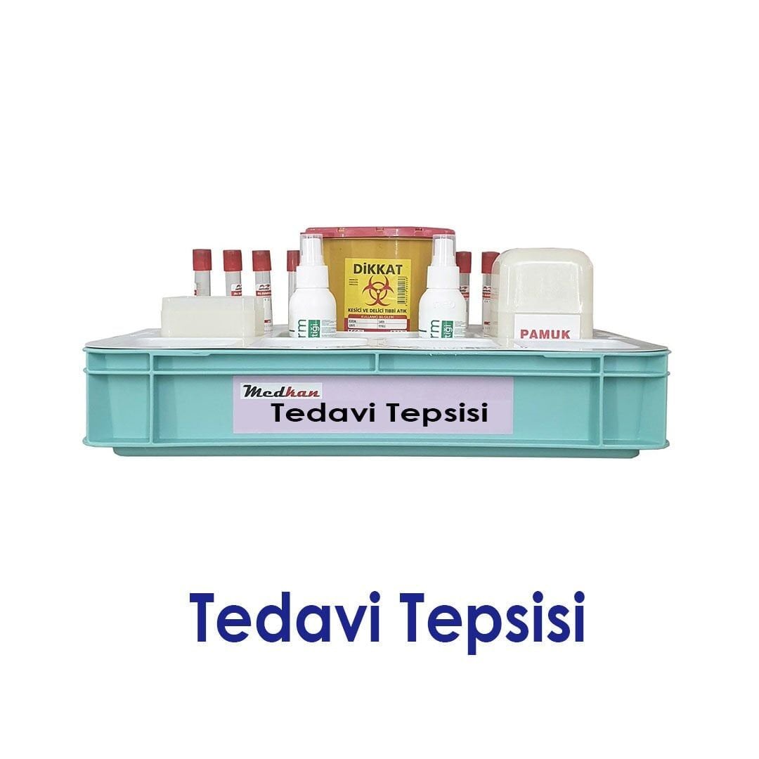10 Bölmeli Tedavi Tepsisi | 22 Tüp Kapasiteli | Disposable İç Tepsili | 30x40x8 cm