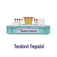 10 Bölmeli Tedavi Tepsisi | 22 Tüp Kapasiteli | Disposable İç Tepsili | 30x40x8 cm