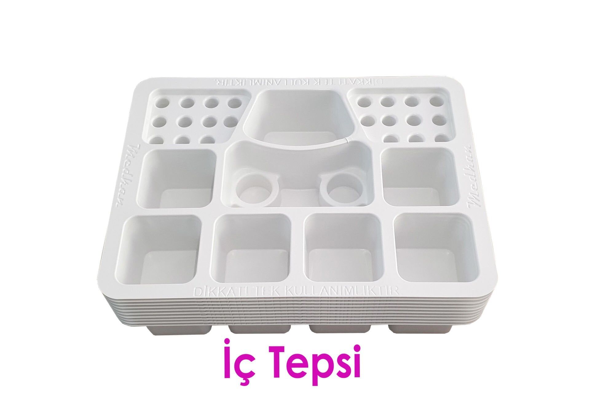 TK2121 Tedavi Tepsisi İç Tepsisi | 10 Adet | Tek Kullanımlık (Disposable)