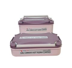 7 Litre Cerrahi Alet Taşıma Çantası | Çift Kulplu ve Çift Kilitli | 27x43x11 cm