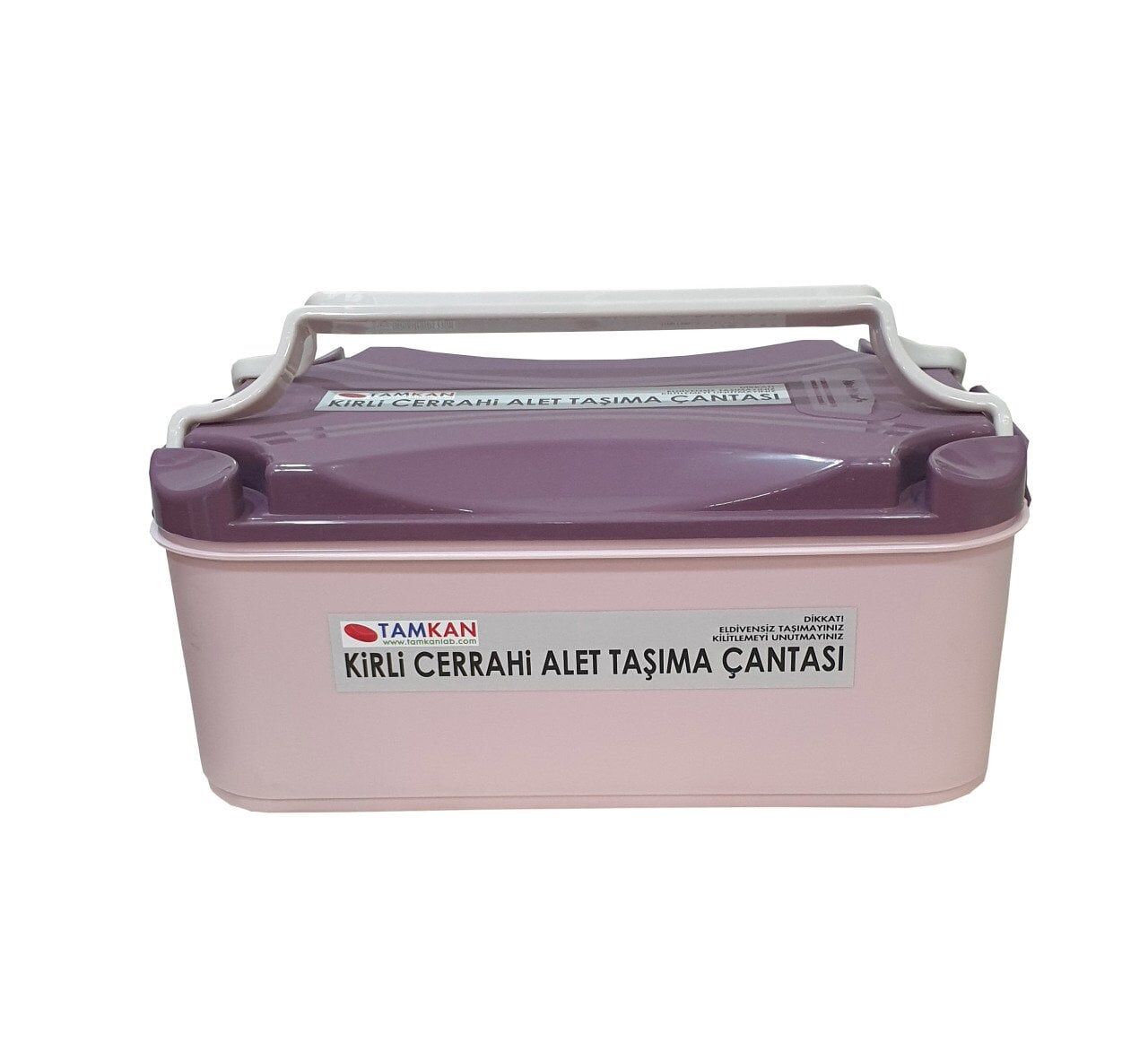 TK0616 Kirli Cerrahi Alet Taşıma Çantası | 14 Litre | Çift Kulplu ve Çift Kilitli | 27x43x17 cm