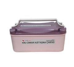TK0616 Kirli Cerrahi Alet Taşıma Çantası | 14 Litre | Çift Kulplu ve Çift Kilitli | 27x43x17 cm