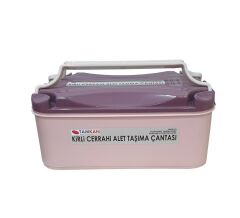 TK0616 Kirli Cerrahi Alet Taşıma Çantası | 14 Litre | Çift Kulplu ve Çift Kilitli | 27x43x17 cm
