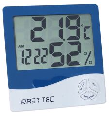 TK0502 Dijital Sıcaklık ve Nem Ölçer | LCD Ekranlı | Saat, Tarih ve Alarm Özellikli