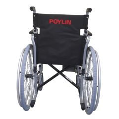 Poylin P112 50CM Tekerlekli Sandalye | Hareketli Kolçaklar | Çıkarılabilir Ayaklıklar | Refakatçi Frenli
