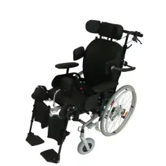 Poylin P130 Çocuk Multifonksiyonel Tekerlekli Sandalye | Sırtı Yatar | Baş Destekli ve Ayak Kalkar