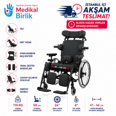 P130 Çocuk Fonksiyonel Tekerlekli Sandalye | Tilt Özellikli, Sırt Yatar ve Çok Fonksiyonlu Pozisyonlandırma Sistemi