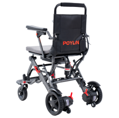 Poylin P198 Hafif Akülü Tekerlekli Sandalye | Lityum Pil | Katlanabilir Alüminyum Gövde