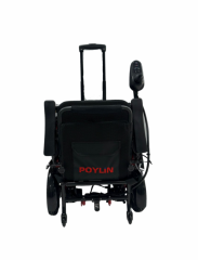Poylin P206S Katlanabilir Akülü Tekerlekli Sandalye | Güçlendirilmiş Şase | Uzun Menzilli Sürüş