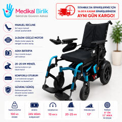Poylin P266 Arazi Tipi Akülü Tekerlekli Sandalye | Manuel Tilt Özellikli, Güçlü Motor Sistemi ve Off-Road Performansı