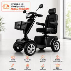 Poylin P402 Engelli Aracı Scooter | Güçlendirilmiş Motor, Uzun Yol Konforu ve Yüksek Menzilli Dış Mekân Mobilitesi