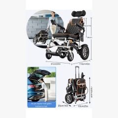 Poylin P206 Hafif Akülü Sandalye sırtı yatar 5 yıl ömürlü 28 kg kumandalı akülü hasta sandalyesi
