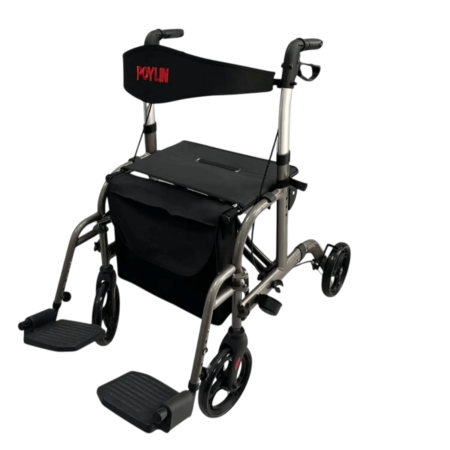 Poylin P777P Alüminyum Pedallı Rollator | Transfer Özellikli Yürüteç | Hafif ve Katlanabilir