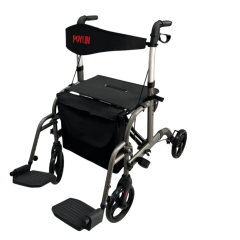 Poylin P777P Alüminyum Pedallı Rollator | Transfer Özellikli Yürüteç | Hafif ve Katlanabilir