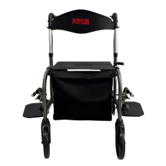 Poylin P777P Alüminyum Pedallı Rollator | Transfer Özellikli Yürüteç | Hafif ve Katlanabilir