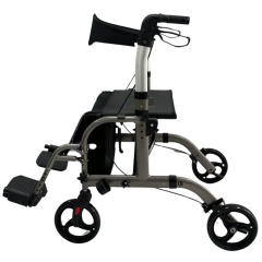 Poylin P777P Alüminyum Pedallı Rollator | Transfer Özellikli Yürüteç | Hafif ve Katlanabilir