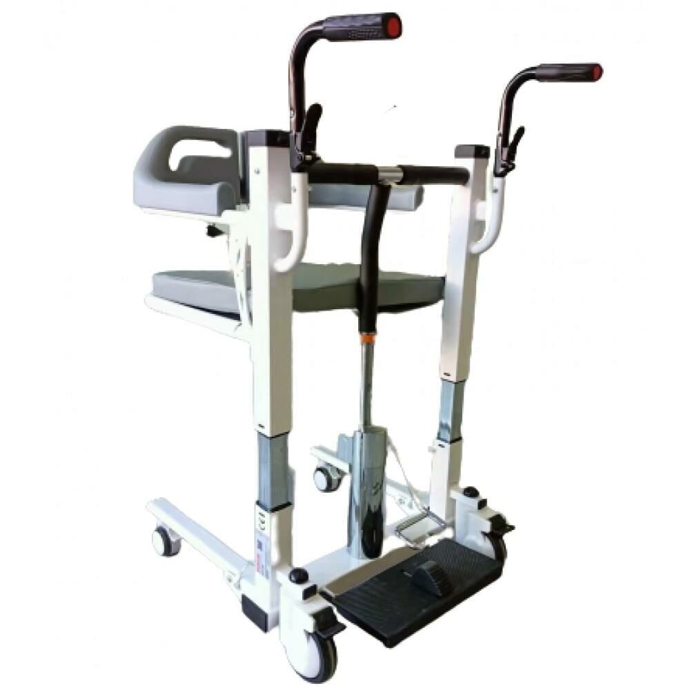 Poylin P770 Hidrolikli Ayarlanabilir Manuel Tuvalet Tekerlekli Transfer Sandalyesi hasta taşıma lifti klozet sandalye pedallı hasta arabası
