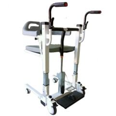 Poylin P770 Hidrolikli Ayarlanabilir Manuel Tuvalet Tekerlekli Transfer Sandalyesi hasta taşıma lifti klozet sandalye pedallı hasta arabası