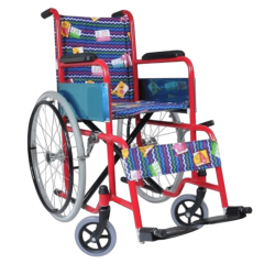 Poylin P970 Hafif Çocuk Tekerlekli Sandalyesi | Renkli ve Ergonomik | Katlanabilir Alüminyum Pediatrik Sandalye