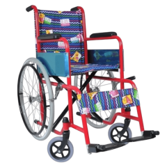 Poylin P970 Hafif Çocuk Tekerlekli Sandalyesi | Renkli ve Ergonomik | Katlanabilir Alüminyum Pediatrik Sandalye
