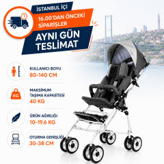 MyWam Pegaz Engelli Çocuk Puseti | Ultra Hafif Alüminyum Şase | Baston Tipi Katlanabilir Rehabilitasyon Puseti