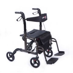 DM-9124 Lüx Ayak Pedallı Alüminyum Rolatör (Hem Rolatör Hem Tekerlekli Sandalye)