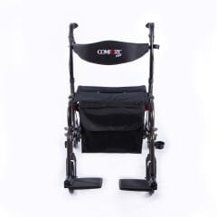 DM-9124 Lüx Ayak Pedallı Alüminyum Rolatör (Hem Rolatör Hem Tekerlekli Sandalye)
