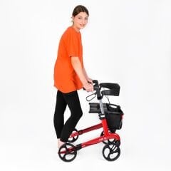 Spirit X4 Karbon Fiber Kırmızı Rolatör Yürüteç