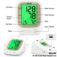 Wollex KF-65B Koldan Ölçer Türkçe Konuşan Tansiyon Aleti